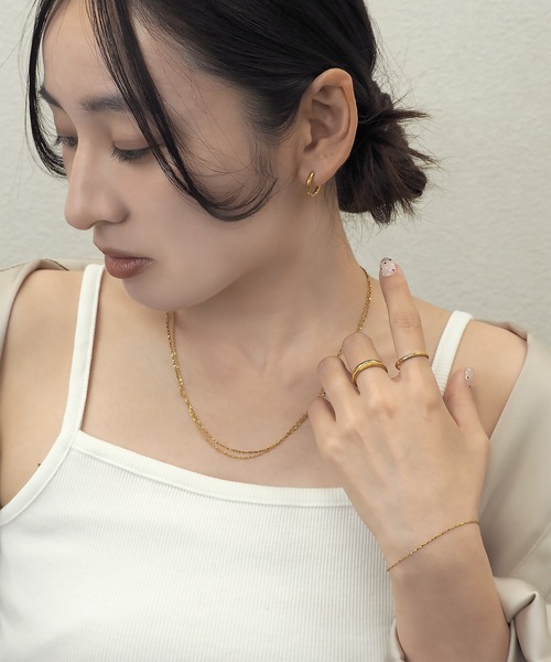 セール】blackdia ocean グリッターチェーンネックレス幅1mm