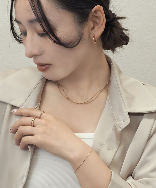セール】blackdia ocean グリッターチェーンネックレス幅1mm