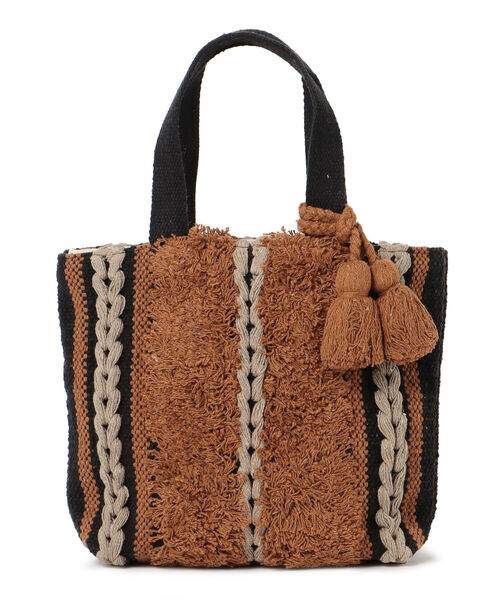 Lilas Campbell(リラキャンベル)の「Lilas Campbell / 別注 ミックスボア トートバッグ(トートバッグ・レディース・オレンジ/ブルー・ONE SIZE)」の12枚目の写真
