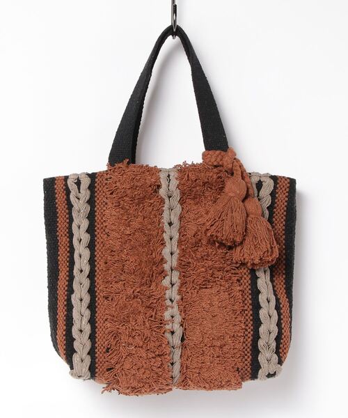 Lilas Campbell(リラキャンベル)の「Lilas Campbell / 別注 ミックスボア トートバッグ(トートバッグ・レディース・オレンジ/ブルー・ONE SIZE)」の7枚目の写真
