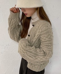 ケーブル編みショートカーディガン【ZOZOTOWN限定アイテム】