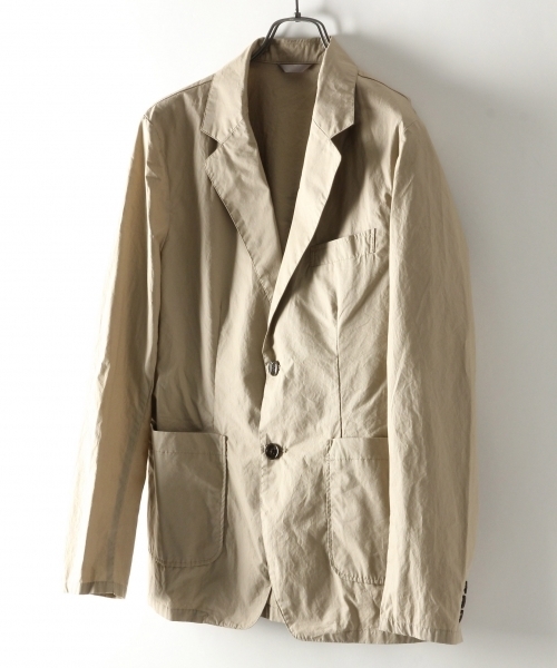 HARE(ハレ)の「タイプライターシャツジャケット(HARE)(テーラードジャケット・メンズ・オフホワイト/ブルー/ネイビー/ベージュ・MEDIUM/SMALL/LARGE)」の3枚目の写真