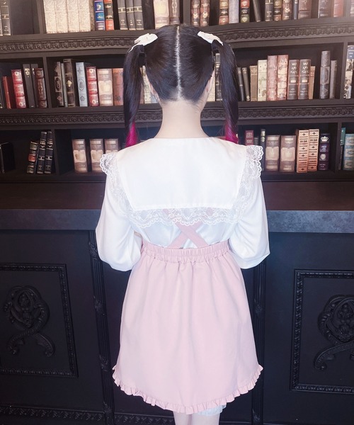 MA*RS（アメーバーマーズ）の「紐バックルスカート（スカート・レディース・ブラック/ピンク・FREE）」の3枚目の写真