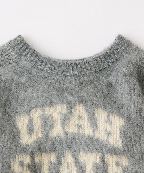 CIAOPANIC TYPY（チャオパニックティピー）の「【KIDS】ダブルジャガードロゴシャギーニットクルーネック（ニット/セーター・キッズ・グレー/ブルー・S/M/L/XL/XXL）」の3枚目の写真