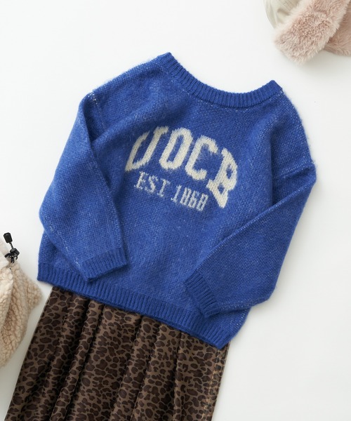 CIAOPANIC TYPY（チャオパニックティピー）の「【KIDS】ダブルジャガードロゴシャギーニットクルーネック（ニット/セーター・キッズ・グレー/ブルー・S/M/L/XL/XXL）」の15枚目の写真