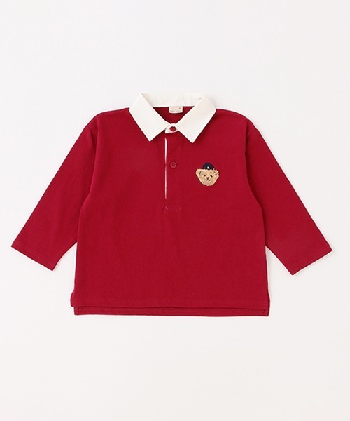 petit main(プティマイン)の「ラガー長袖Tシャツ(Tシャツ/カットソー・キッズ・レッド/ブラック・90cm/130cm/110cm/120cm/80cm/100cm)」の18枚目の写真