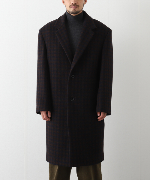 LEMAIRE（ルメール）の「【LEMAIRE / ルメール】CHESTERFIELD COAT DB CHK（チェスターコート・メンズ・ブラウン・MEDIUM/LARGE）」の3枚目の写真