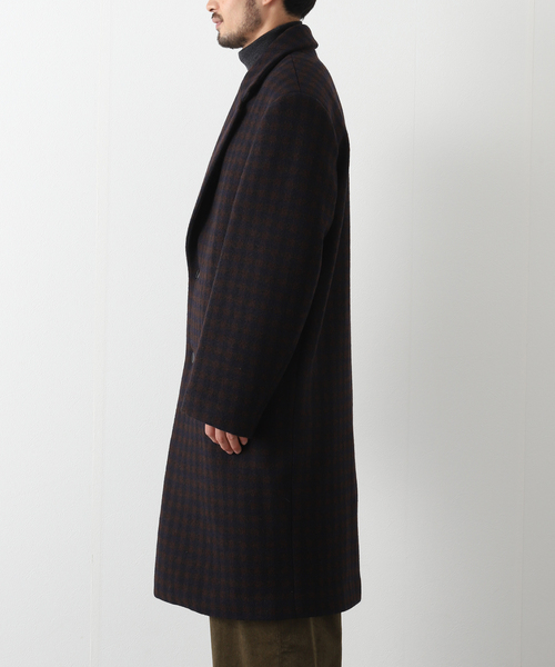 LEMAIRE（ルメール）の「【LEMAIRE / ルメール】CHESTERFIELD COAT DB CHK（チェスターコート・メンズ・ブラウン・MEDIUM/LARGE）」の4枚目の写真