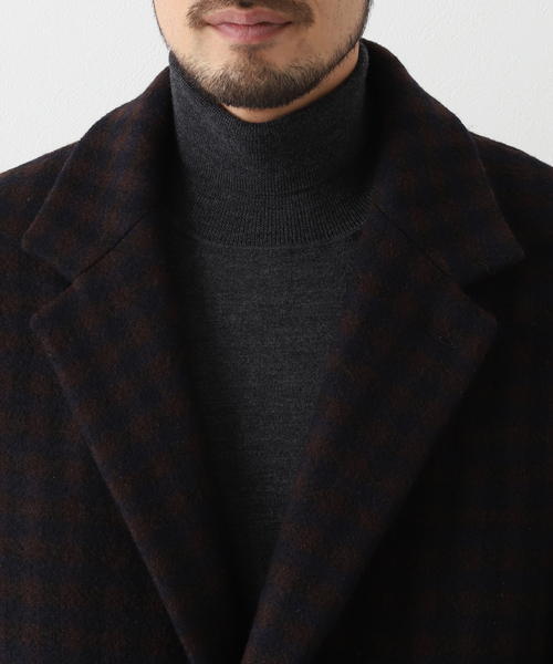 LEMAIRE（ルメール）の「【LEMAIRE / ルメール】CHESTERFIELD COAT DB CHK（チェスターコート・メンズ・ブラウン・MEDIUM/LARGE）」の6枚目の写真