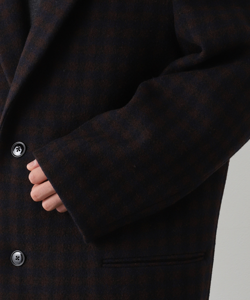 LEMAIRE（ルメール）の「【LEMAIRE / ルメール】CHESTERFIELD COAT DB CHK（チェスターコート・メンズ・ブラウン・MEDIUM/LARGE）」の9枚目の写真