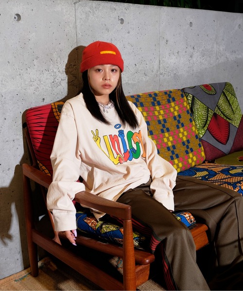 UNION（UNION TOKYO）（ユニオン）の「UNION OG ROLL KNIT CAP ユニオン ニット帽 ビーニー（ニットキャップ/ビーニー・メンズ・ネイビー/ホワイト/オレンジ/ブラック・FREE）」の16枚目の写真