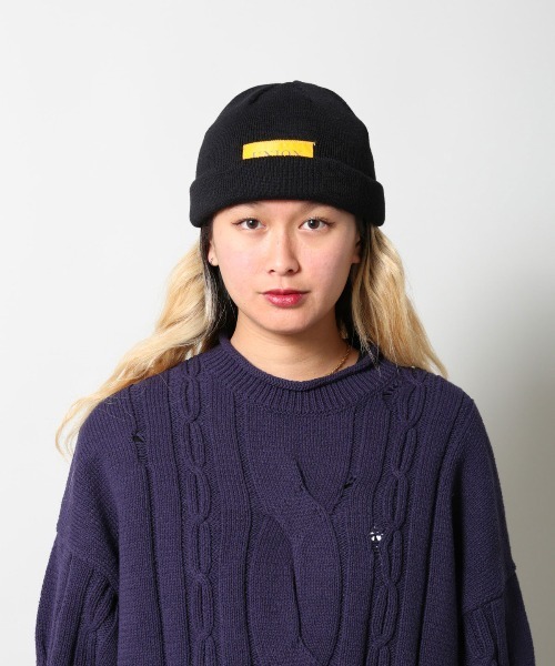 UNION（UNION TOKYO）（ユニオン）の「UNION OG ROLL KNIT CAP ユニオン ニット帽 ビーニー（ニットキャップ/ビーニー・メンズ・ネイビー/ホワイト/オレンジ/ブラック・FREE）」の17枚目の写真