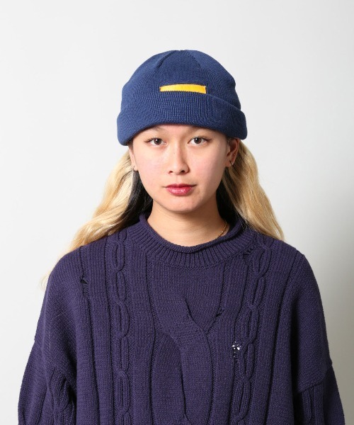 UNION（UNION TOKYO）（ユニオン）の「UNION OG ROLL KNIT CAP ユニオン ニット帽 ビーニー（ニットキャップ/ビーニー・メンズ・ネイビー/ホワイト/オレンジ/ブラック・FREE）」の22枚目の写真