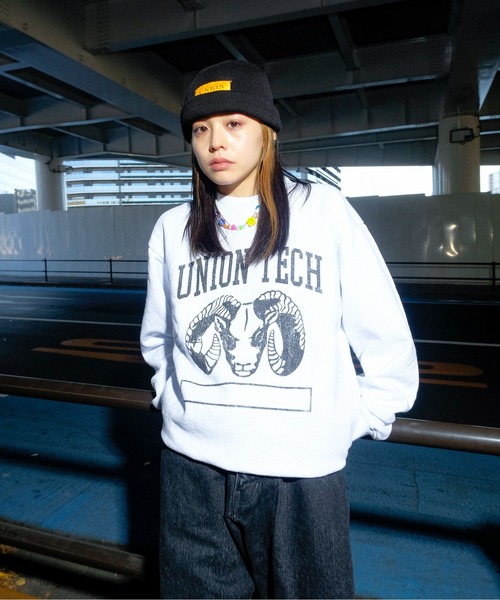 UNION（UNION TOKYO）（ユニオン）の「UNION OG ROLL KNIT CAP ユニオン ニット帽 ビーニー（ニットキャップ/ビーニー・メンズ・ネイビー/ホワイト/オレンジ/ブラック・FREE）」の14枚目の写真