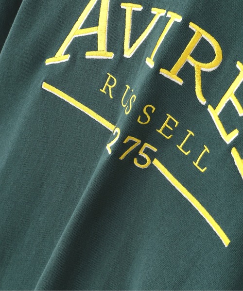 Russell Athletic(ラッセルアスレティック)の「【RUSSELL ATHLETIC × AVIREX】SWEAT ONEPIECE/ スウェットワンピース(ワンピース・レディース・ダークグリーン系/ブラック・F)」の4枚目の写真