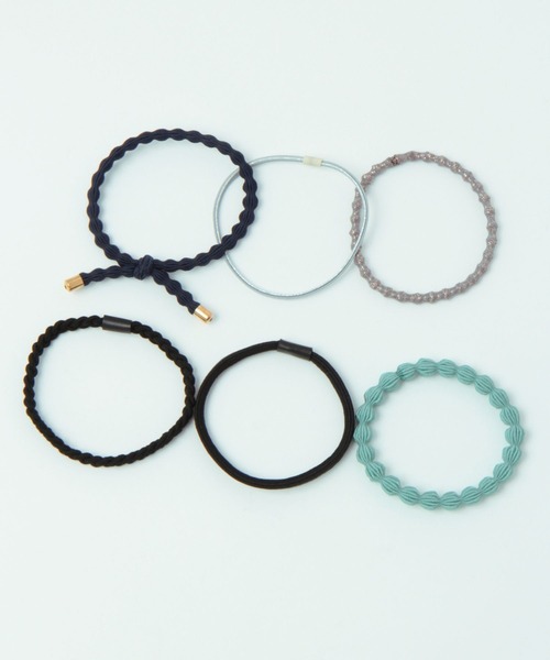 studio CLIP(スタディオクリップ)の「【daily CLIP】6SETねじりヘアゴム(ヘアゴム・レディース・カーキ/ベージュ/ボルドー/ネイビー・FREE)」の2枚目の写真