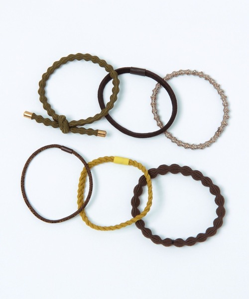 studio CLIP(スタディオクリップ)の「【daily CLIP】6SETねじりヘアゴム(ヘアゴム・レディース・カーキ/ベージュ/ボルドー/ネイビー・FREE)」の3枚目の写真