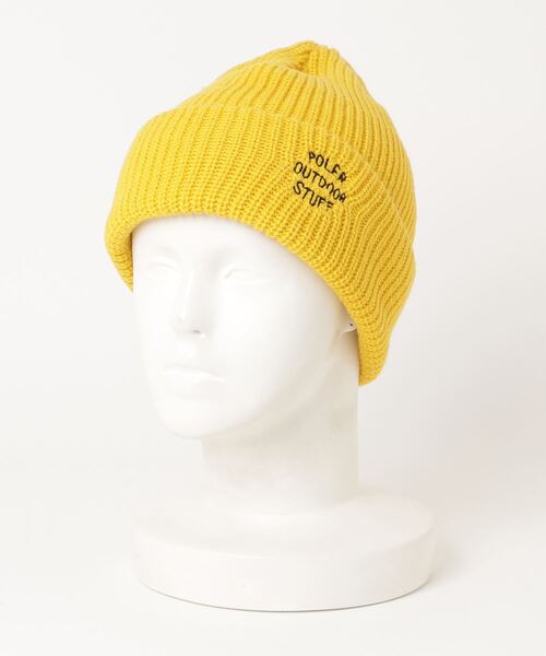 POLeR（ポーラー）の「POLeR/ポーラー　FANCYMAN BEANIE　ニットキャップ（ニットキャップ/ビーニー・メンズ・ブルー/その他/その他10/イエロー・F）」の2枚目の写真