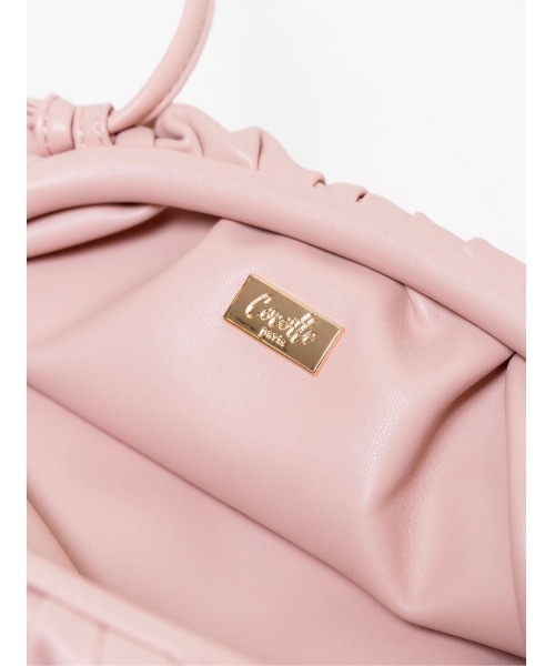 Soir,5 COCOTTE PARIS(ソワールイブニングココットパリ)の「ギャザークラスプバッグ(ハンドバッグ・レディース・グリーン/ピンク/ピンクベージュ・FREE)」の6枚目の写真
