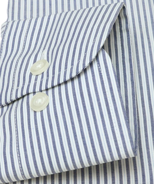 TOKYO SHIRTS(トウキョウシャツ)の「形態安定ノーアイロン ワイド 長袖ビジネスワイシャツ(ビジネスシャツ・メンズ・ネイビー・首回り41cm-裄丈86cm/首回り39cm-裄丈80cm/首回り43cm-裄丈82cm/首回り41cm-裄丈82cm/首回り39cm-裄丈84cm/首回り37cm-裄丈80cm/首回り42cm-裄丈82cm/首回り37cm-裄丈84cm/首回り42cm-裄丈86cm/首回り43cm-裄丈86cm)」の3枚目の写真