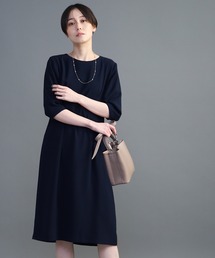 INDIVI | 【イージーケア/UVケア/セレモニー】ウエストタックワンピース(ワンピース)