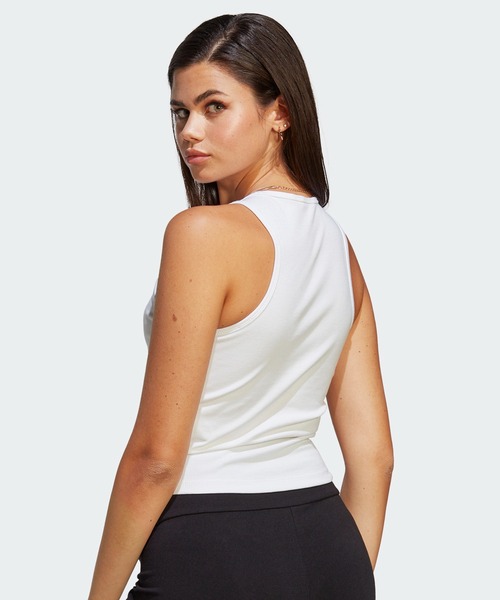 adidas（アディダス）の「アディカラー エッセンシャルズ リブ タンクトップ / アディダスオリジナルス adidas Originals（タンクトップ・レディース・ホワイト/ブラック・XX-LARGE/LARGE/MEDIUM/SMALL/X-LARGE/X-SMALL）」の7枚目の写真