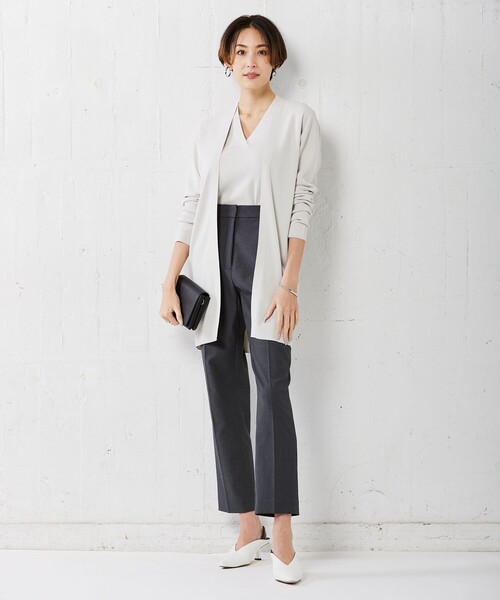 ICB(アイシービー)の「【洗える】 シンセティックフルニードル Vネックプルオーバー(ニット/セーター・レディース・ダルブルー系/ライラック系/アイボリー系/ネイビー系7/ダルブルー系7/ライトイエロー系7・SMALL)」の9枚目の写真