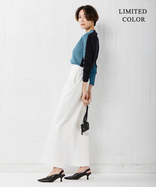 ICB(アイシービー)の「【洗える】 シンセティックフルニードル Vネックプルオーバー(ニット/セーター・レディース・ダルブルー系/ライラック系/アイボリー系/ネイビー系7/ダルブルー系7/ライトイエロー系7・SMALL)」の20枚目の写真