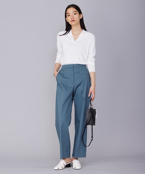 ICB(アイシービー)の「【洗える】 シンセティックフルニードル Vネックプルオーバー(ニット/セーター・レディース・ダルブルー系/ライラック系/アイボリー系/ネイビー系7/ダルブルー系7/ライトイエロー系7・SMALL)」の21枚目の写真