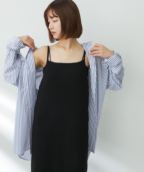 SENSE OF PLACE by URBAN RESEARCH（センスオブプレイスバイアーバンリサーチ）の「ニットキャミワンピース（ワンピース・レディース・ブラック/グリーン/ライトグレー/ピンク・ONE）」の9枚目の写真