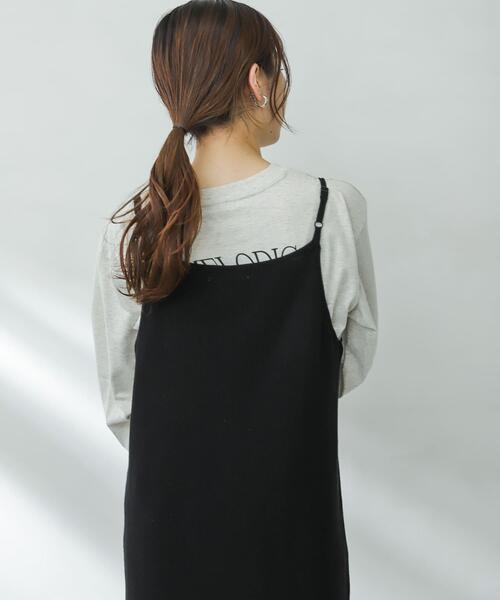 SENSE OF PLACE by URBAN RESEARCH（センスオブプレイスバイアーバンリサーチ）の「ニットキャミワンピース（ワンピース・レディース・ブラック/グリーン/ライトグレー/ピンク・ONE）」の11枚目の写真