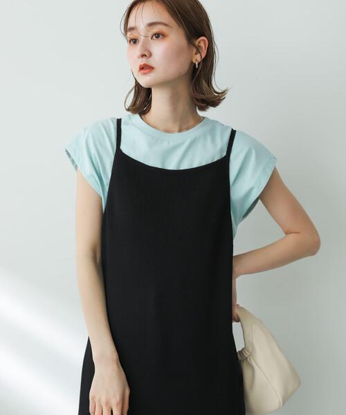 SENSE OF PLACE by URBAN RESEARCH（センスオブプレイスバイアーバンリサーチ）の「ニットキャミワンピース（ワンピース・レディース・ブラック/グリーン/ライトグレー/ピンク・ONE）」の16枚目の写真