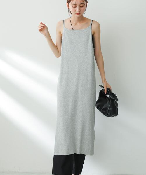 SENSE OF PLACE by URBAN RESEARCH（センスオブプレイスバイアーバンリサーチ）の「ニットキャミワンピース（ワンピース・レディース・ブラック/グリーン/ライトグレー/ピンク・ONE）」の20枚目の写真