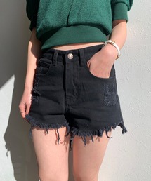 ダメージデニムショートパンツ