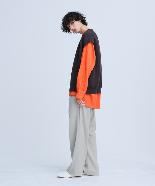 ADAM ET ROPE'（アダムエロペ）の「フロントオープン クルーネックベスト/サスティナブル（ベスト・メンズ・ブラック系その他/スミクロ・M/L）」の11枚目の写真