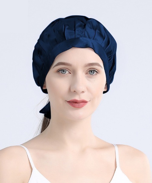 Esime（エシミー）の「シルクナイトキャップ（その他ルームウェア・レディース・ベージュ/ネイビー/ブラウン/グレー/ダークグレー/ラベンダー/ベージュ系その他/パープル系その他/ブラック/サーモンピンク/シャンパン/シルバー/ライトピンク・FREE）」の7枚目の写真