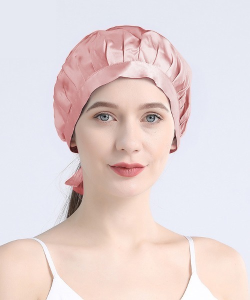 Esime（エシミー）の「シルクナイトキャップ（その他ルームウェア・レディース・ベージュ/ネイビー/ブラウン/グレー/ダークグレー/ラベンダー/ベージュ系その他/パープル系その他/ブラック/サーモンピンク/シャンパン/シルバー/ライトピンク・FREE）」の11枚目の写真