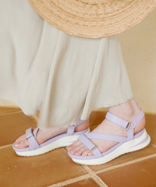 HIMIKO スポーツサンダル 、ニットブラック 、シルバー、厚底 HIMIKO スポーツサンダル 、ニットブラック 、シルバー、厚底