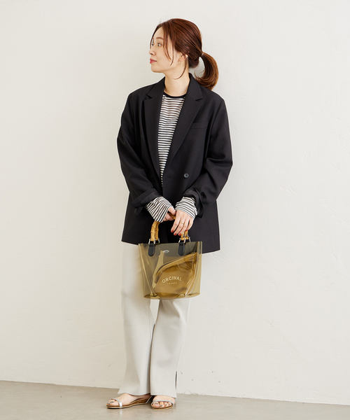 JOURNAL STANDARD(ジャーナルスタンダード)の「クルーネックシアーロングTシャツ(Tシャツ/カットソー・レディース・アイボリー/ホワイト×ホワイト/ホワイト/ピンク・FREE)」の11枚目の写真