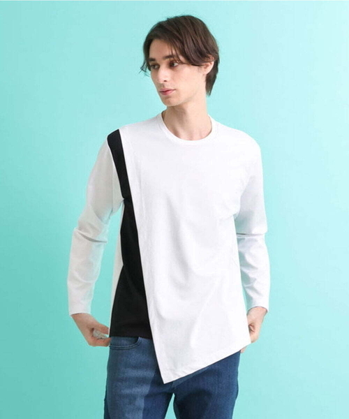 MK MICHEL KLEIN HOMME (エムケーミッシェルクランオム)の「レイヤードカットソー(Tシャツ/カットソー・メンズ・ホワイト/ゴールド/ブラック・51/46/48)」の3枚目の写真