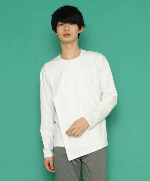 MK MICHEL KLEIN HOMME (エムケーミッシェルクランオム)の「レイヤードカットソー(Tシャツ/カットソー・メンズ・ホワイト/ゴールド/ブラック・51/46/48)」の20枚目の写真