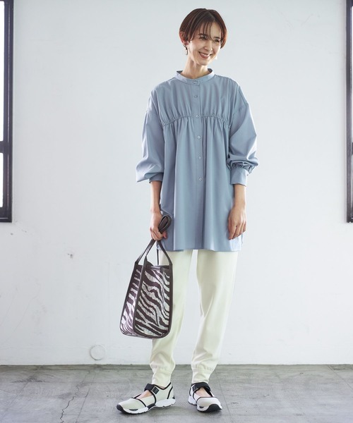 シャーリングマエアキブラウス 182647（シャツ/ブラウス