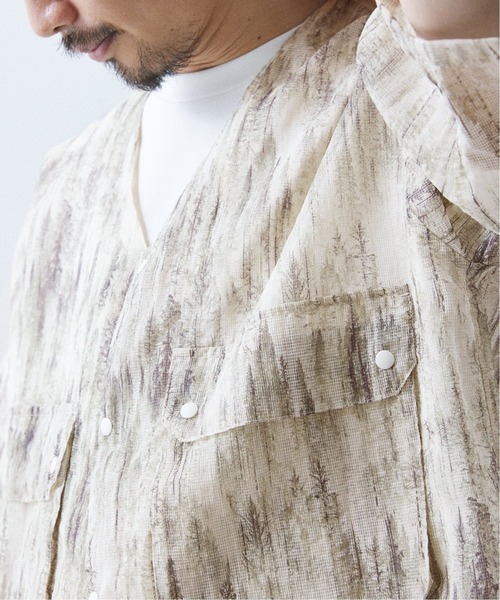 【迷迭香 / マンネンロウ】417別注フィッシングシャツ メッシュ bshop 迷迭香 - MESH SHIRT