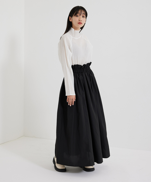 Jayro（ジャイロ）の「楊柳ラグランハイネックブラウス（シャツ/ブラウス・レディース・オレンジ/ライトグリーン/ホワイト系その他・M）」の5枚目の写真