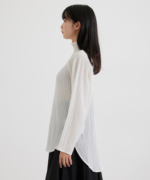 Jayro（ジャイロ）の「楊柳ラグランハイネックブラウス（シャツ/ブラウス・レディース・オレンジ/ライトグリーン/ホワイト系その他・M）」の15枚目の写真