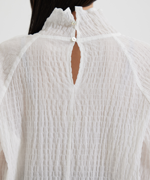 Jayro（ジャイロ）の「楊柳ラグランハイネックブラウス（シャツ/ブラウス・レディース・オレンジ/ライトグリーン/ホワイト系その他・M）」の18枚目の写真