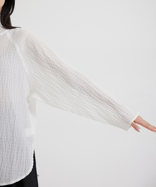 Jayro（ジャイロ）の「楊柳ラグランハイネックブラウス（シャツ/ブラウス・レディース・オレンジ/ライトグリーン/ホワイト系その他・M）」の19枚目の写真