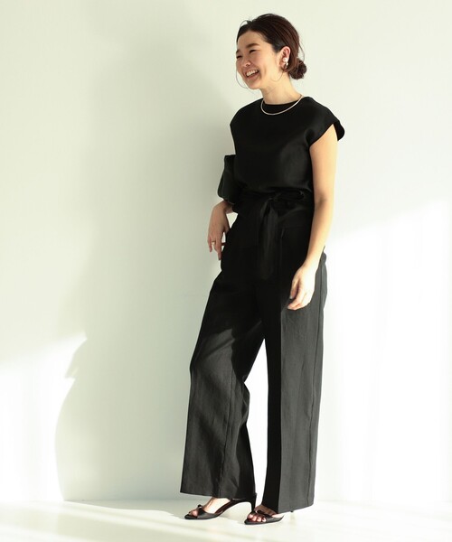 Demi Luxe BEAMSリネン　パンツスーツ　未使用 Demi-Luxe BEAMS - 新品 Demi-Luxe BEAMS リネン ワイドパンツ