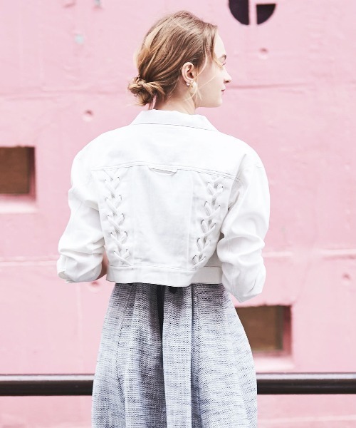 AND COUTURE（アンドクチュール）の「バックレースアップデニム