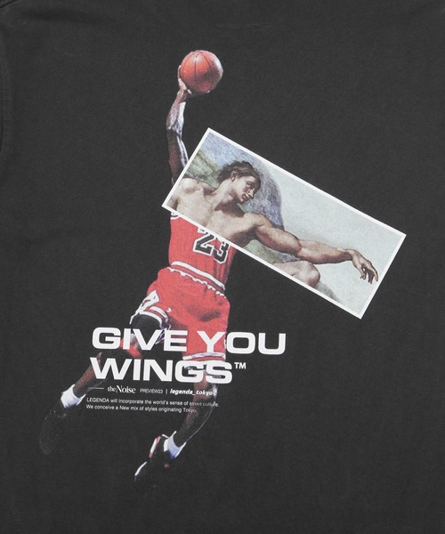 LEGENDA（レジェンダ）の「レジェンダ GIVE YOU WINGS ピグメントTシャツ / LEGENDA GIVE YOU WINGS Pigment T-Shirt（Tシャツ/カットソー・メンズ・ブラック・FREE）」の4枚目の写真